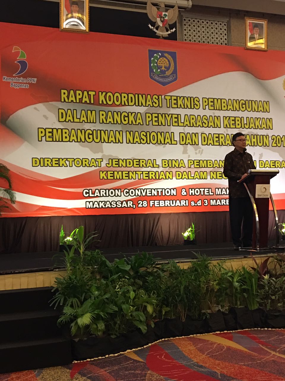 Bupati Hadiri Rapat Koordinasi Teknis Pembangunan Bersama Mendagri