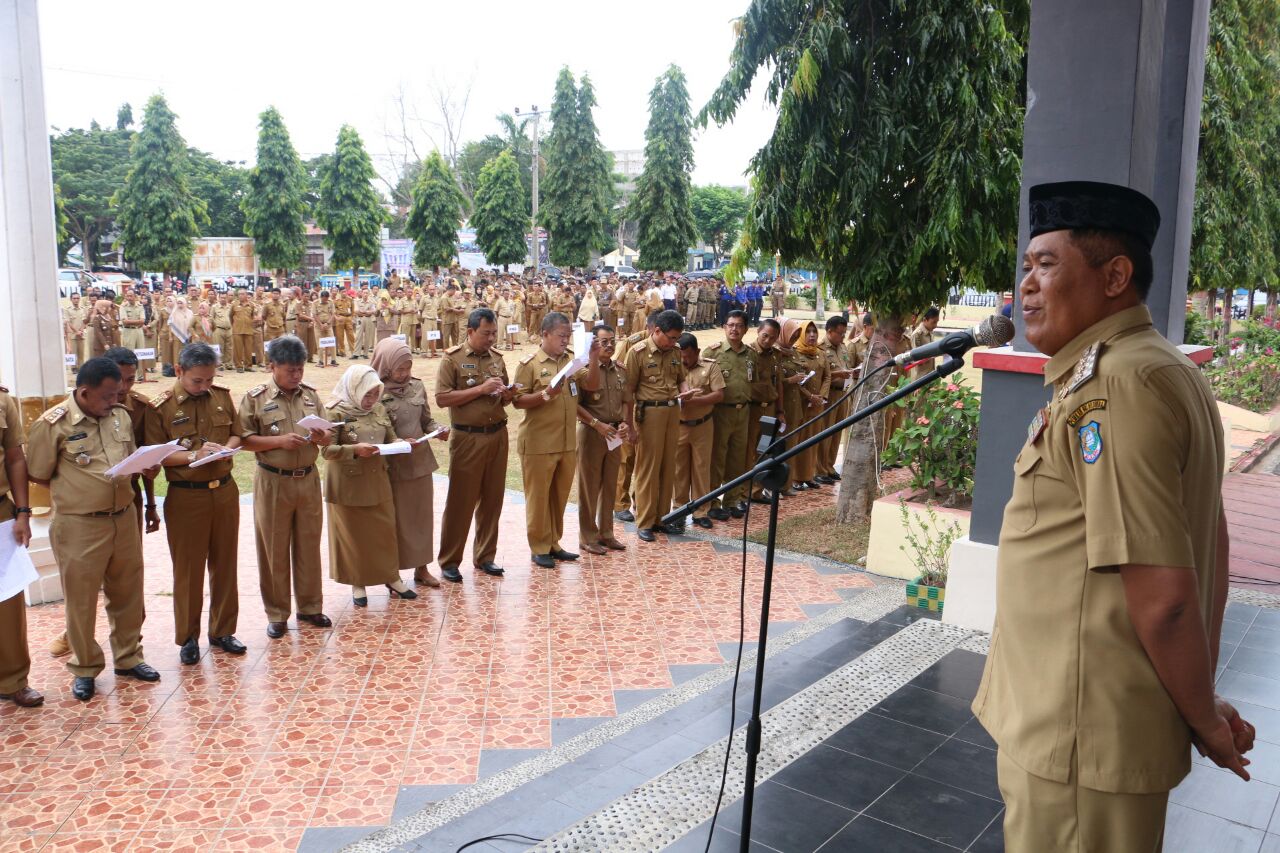 Bupati Kecewa dengan Jumlah PNS yang Ikut Upacara