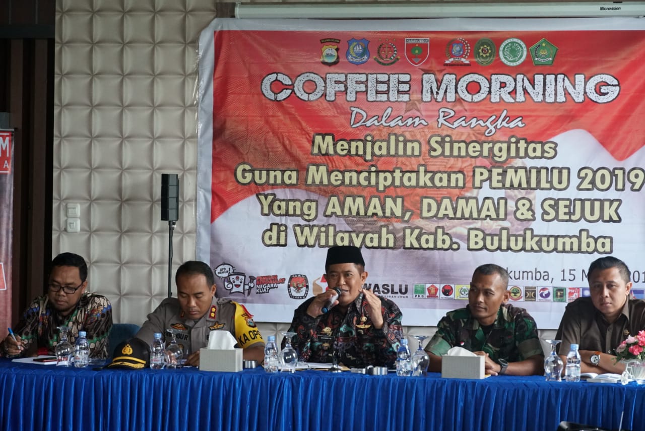 Hadiri Coffee Morning Jelang Pemilu, Bupati : Pemerintah Daerah Netral untuk Para Peserta Pemilu
