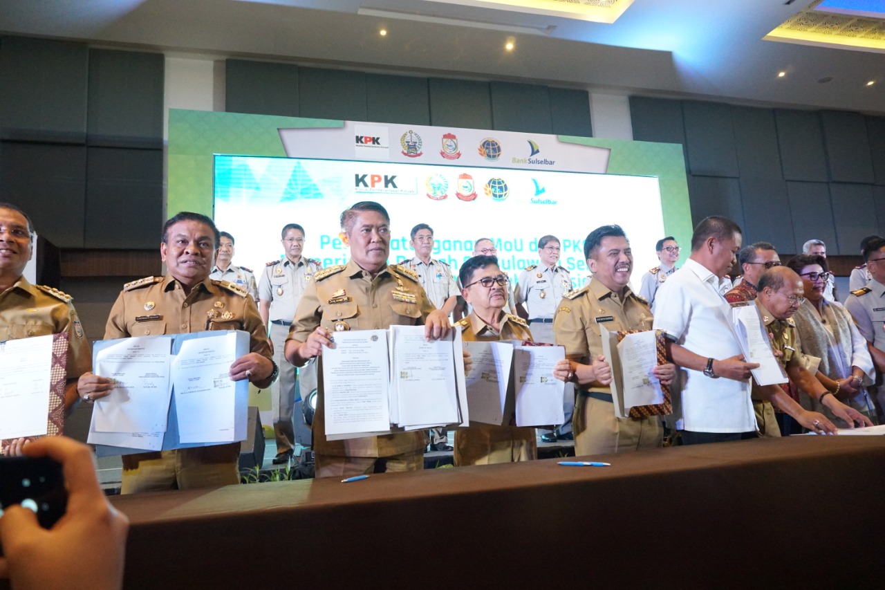 DIHADAPAN KPK, BUPATI MoU dengan PT. Bank Sul Selbar dan BPN