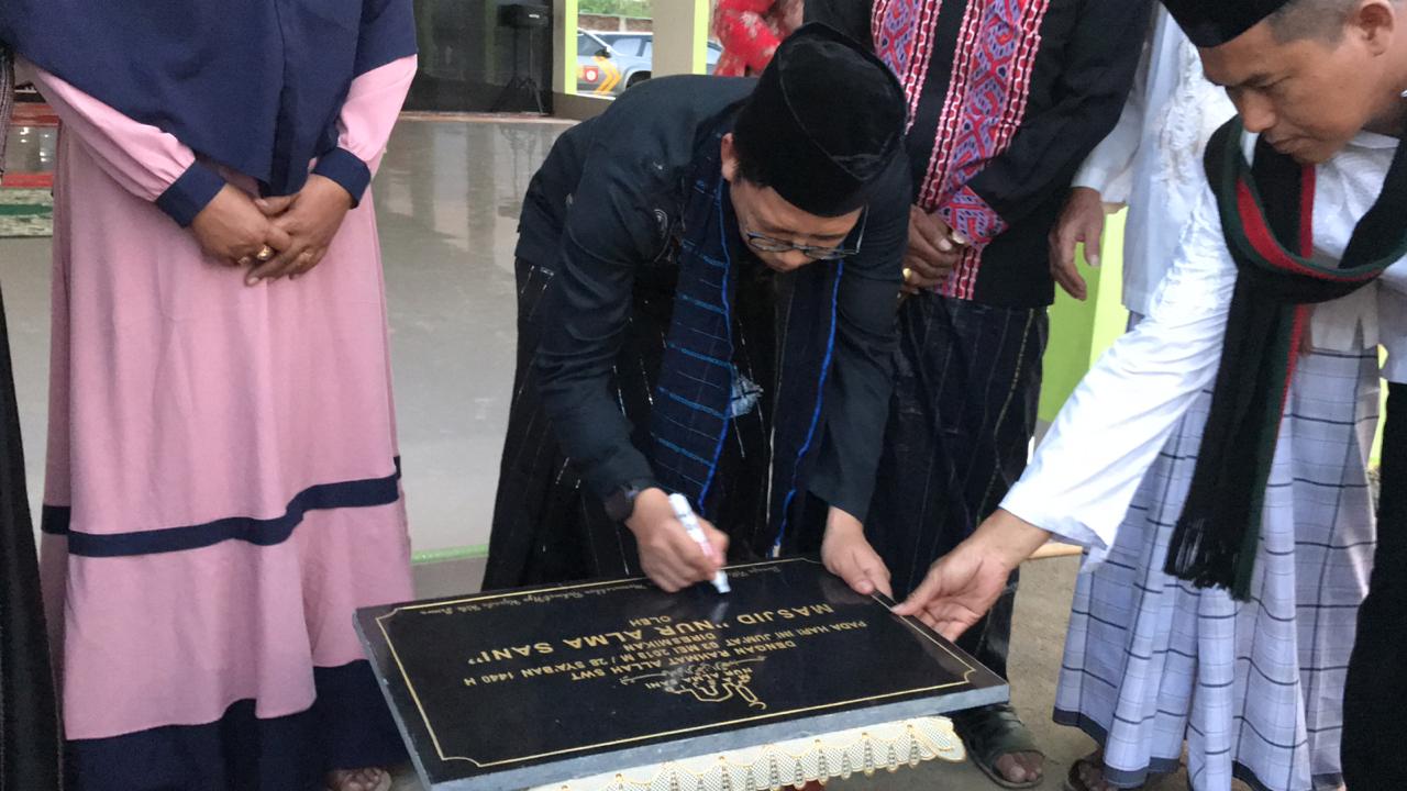 Di Safari Ramadhan, Wabup Resmikan Masjid Nur Alma Sani