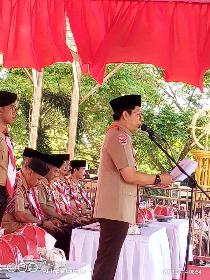 Wabup Pimpin Upacara HUT Pramuka ke-58