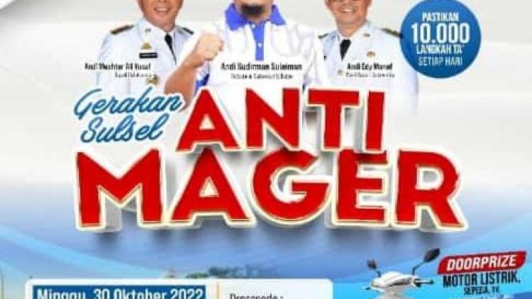Besok Gubernur Andi Sudirman Jalan Sulsel Anti Mager Bersama Warga Bulukumba, Hadiah Utama Motor Listrik