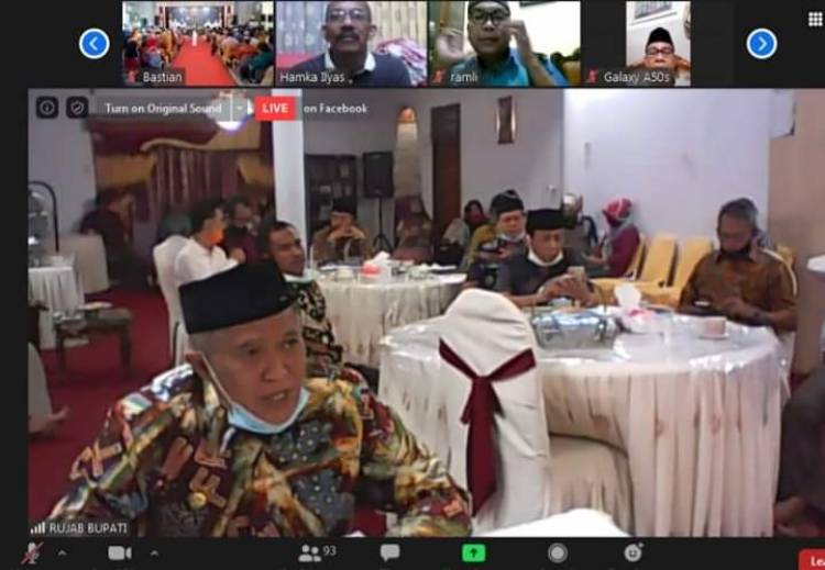 Bupati Ikuti Halal Bihalal KKB secara Virtual