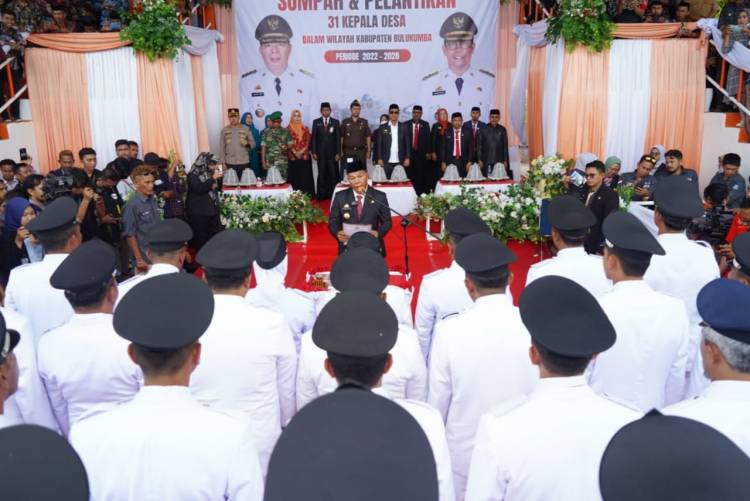 Bupati Bulukumba Lantik 31 Kades Terpilih dan Bagikan Bibit Unggul