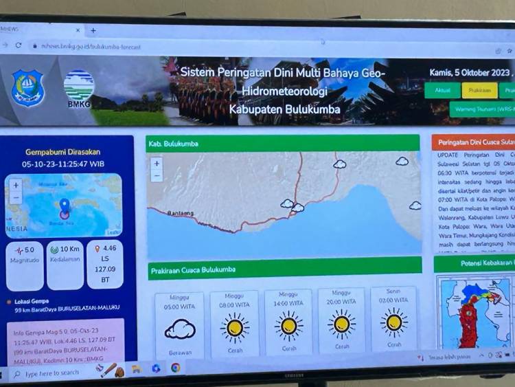 Kunjungi Bulukumba, BMKG Berikan Aplikasi Hidrometeorologi Secara Cuma Cuma