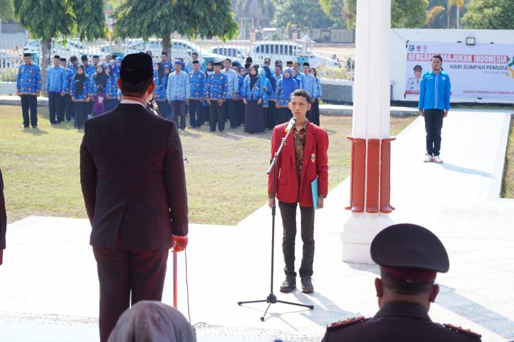 Peringatan Sumpah Pemuda ke 95, Wabup Edy Manaf Inspektur Upacara