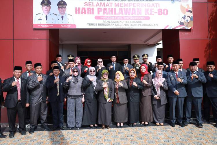 Wabup Edy Manaf Pimpin Upacara Peringatan Hari Pahlawan