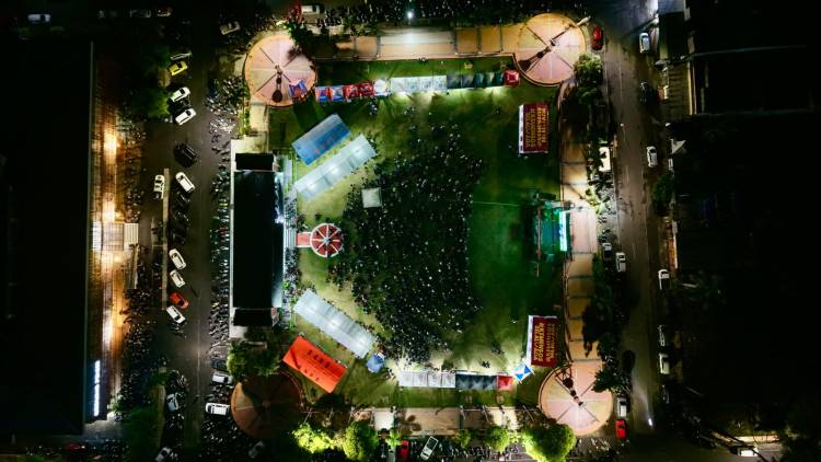 Nobar Semifinal Piala Dunia, Ribuan Warga Padati Lapangan Pemuda